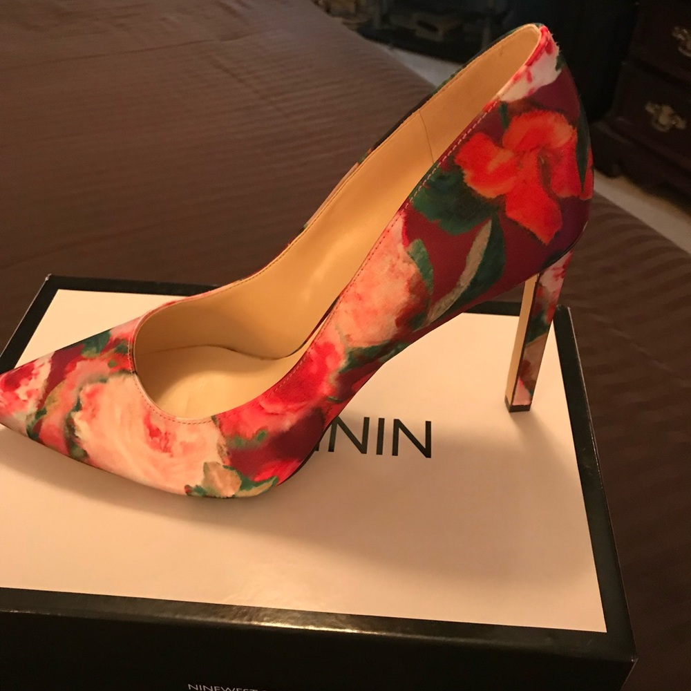 Nine West Floral Heels